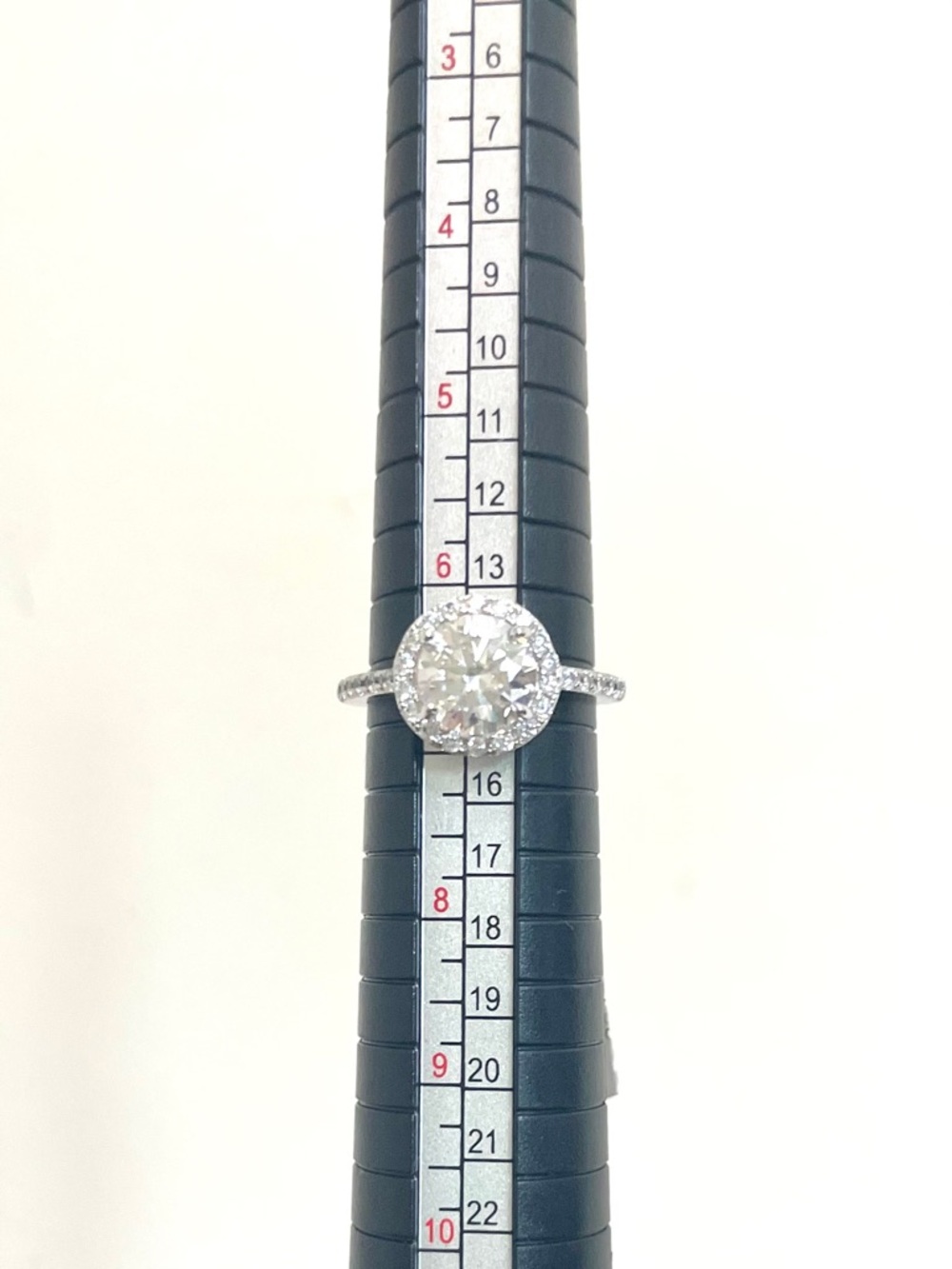 2.5 Carat Moissanite Halo Sterling Silver Engagement Ring with GRA NWT Gift Box - Picture 7 of 10